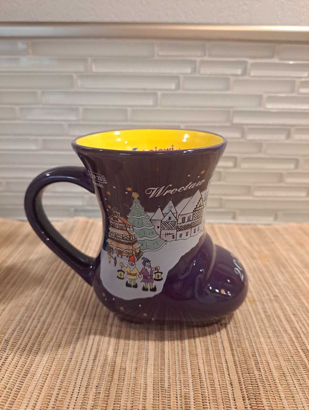 Bootie Mug Christmas Market 2023 Wrocław Purple & Yellow